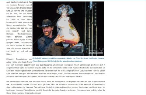 Das Offizielle Chuck Norris Double wird fürs Heerener Sommerfest gebucht.