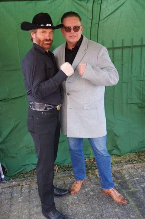 Chuck Norris Double bei der Charity Veranstaltung in Hilden für die Ukraine.