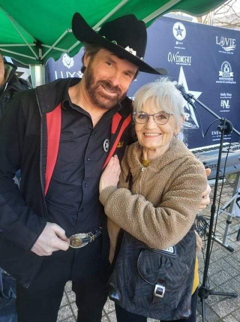 Chuck Norris Double bei der Charity Veranstaltung in Hilden für die Ukraine.