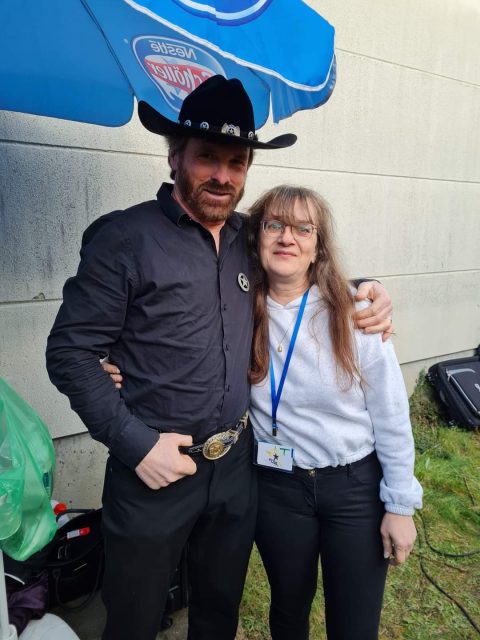 Chuck Norris Double bei der Charity Veranstaltung in Hilden für die Ukraine.