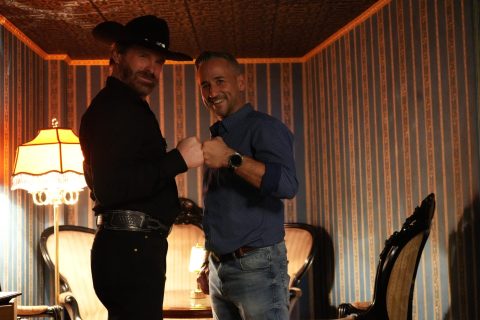 Chuck Norris Double beim Literatur Fest Köln.