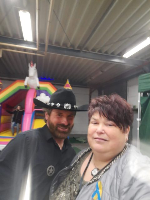 Chuck Norris Double bei der Charity Veranstaltung in Hilden für die Ukraine.