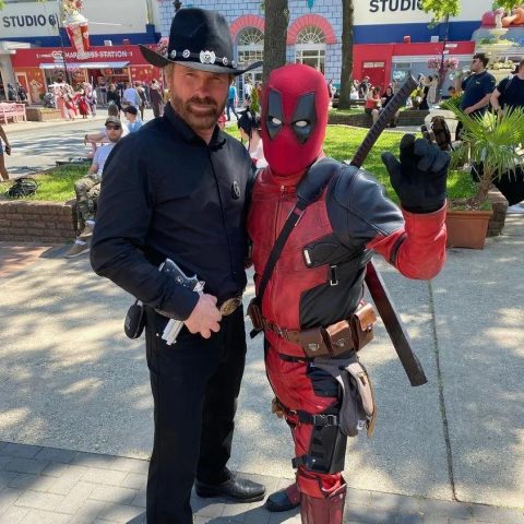 Chuck Norris Double im Movie Park Bottrop Kirchhellen.
