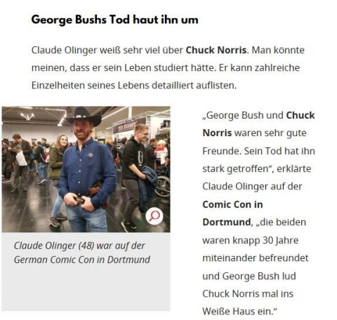 Chuck Norris Double im Gespräch mit der Zeitung DERWESTEN