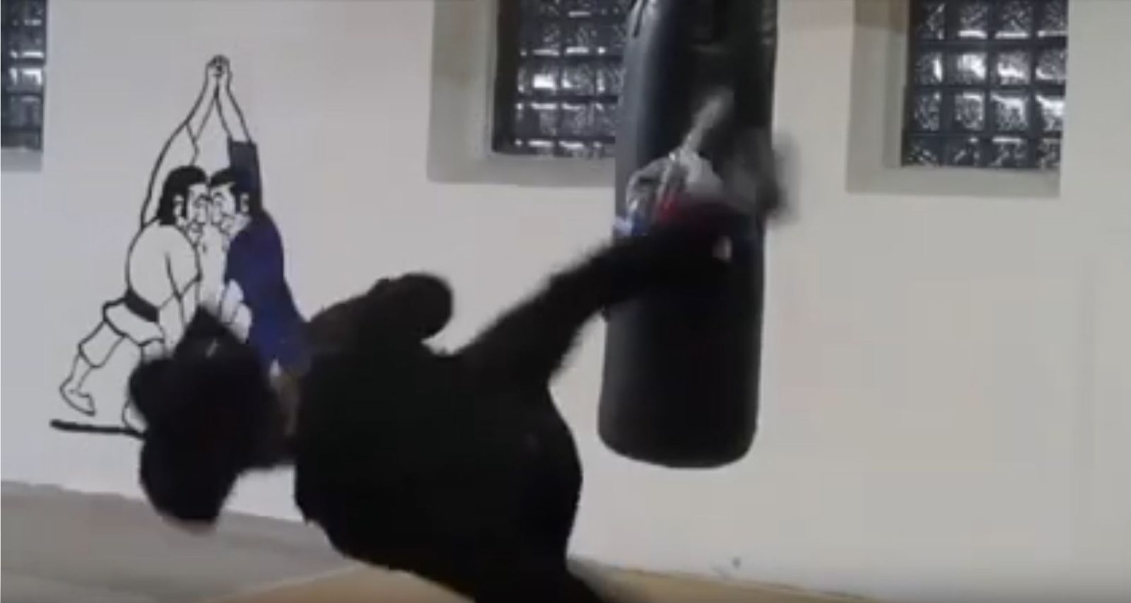 Chuck Norris Double macht mit bei der Bottle Challenge mit.