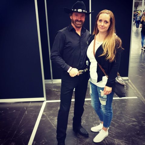 Der luxembourgische Chuck Norris Double trifft den echten Chuck Norris auf der Comic Con.