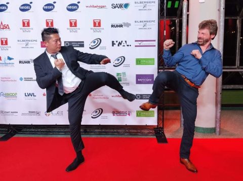Chuck Norris Double at red carpet